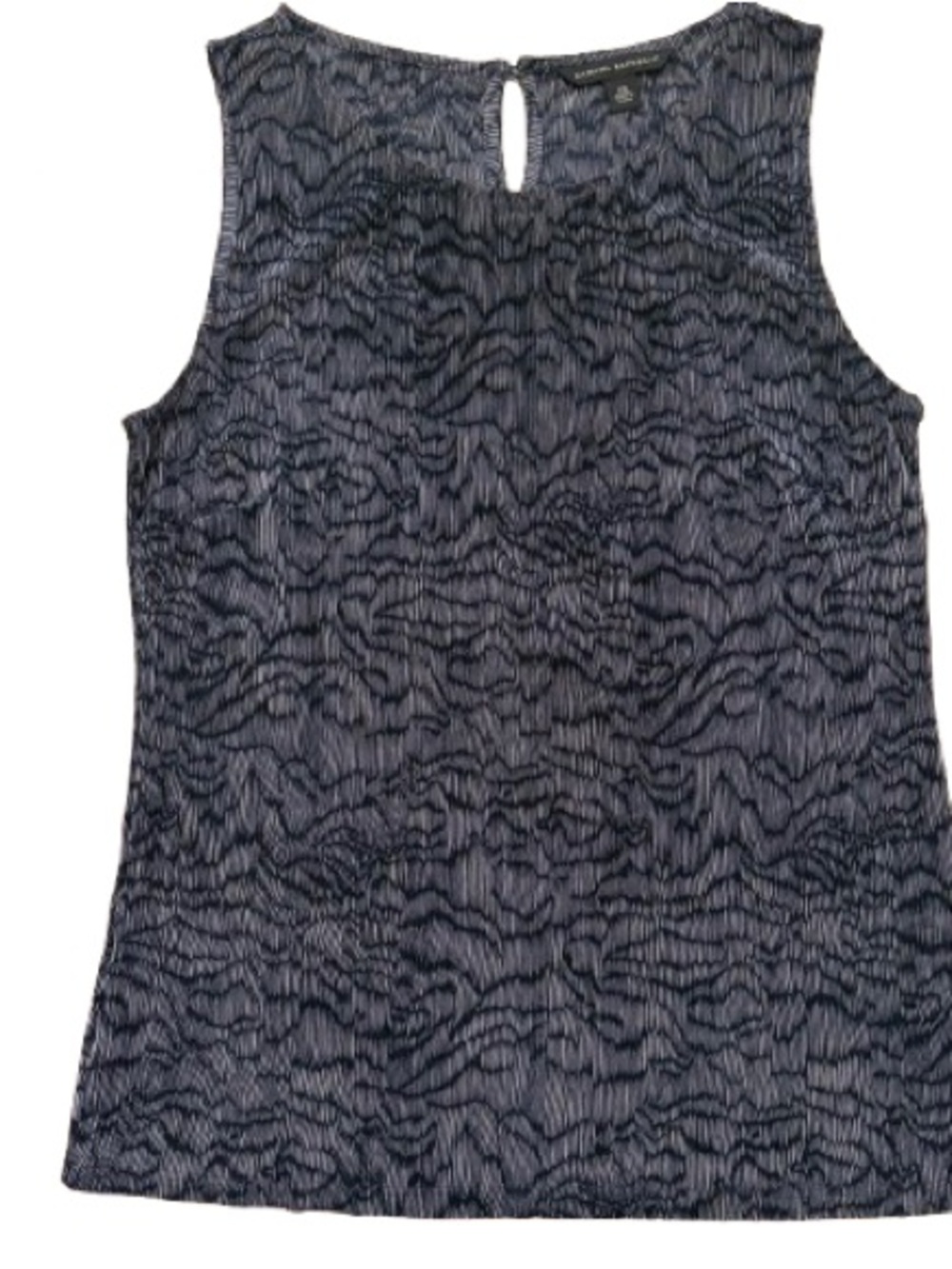 Banana Republic Navy Print Stretch Sleeveless Top Size XS